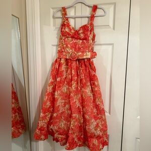 Floral Orange Dress